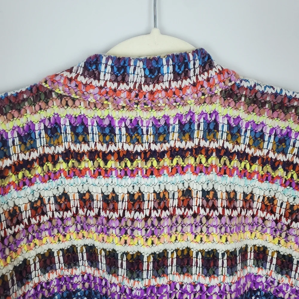 Anthropologie Dra Los Angeles Yoko Kimono Woven Knit Open Front Cardigan Size M